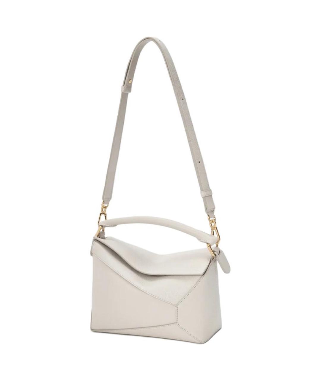 LOEWE Белая кожаная сумка через плечо, фото 3