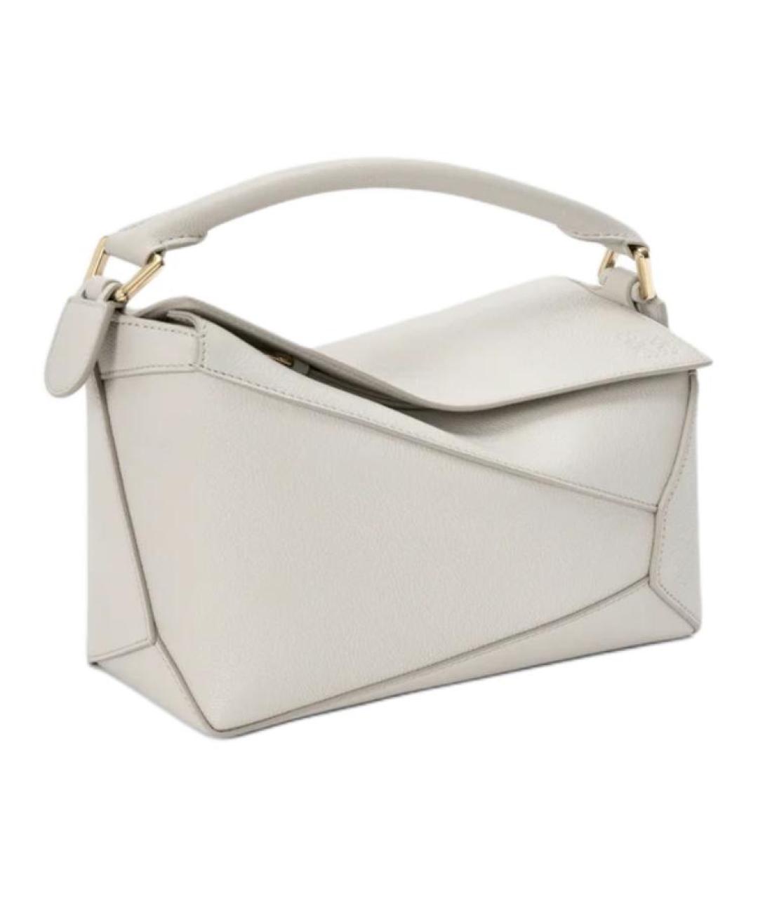 LOEWE Белая кожаная сумка через плечо, фото 2