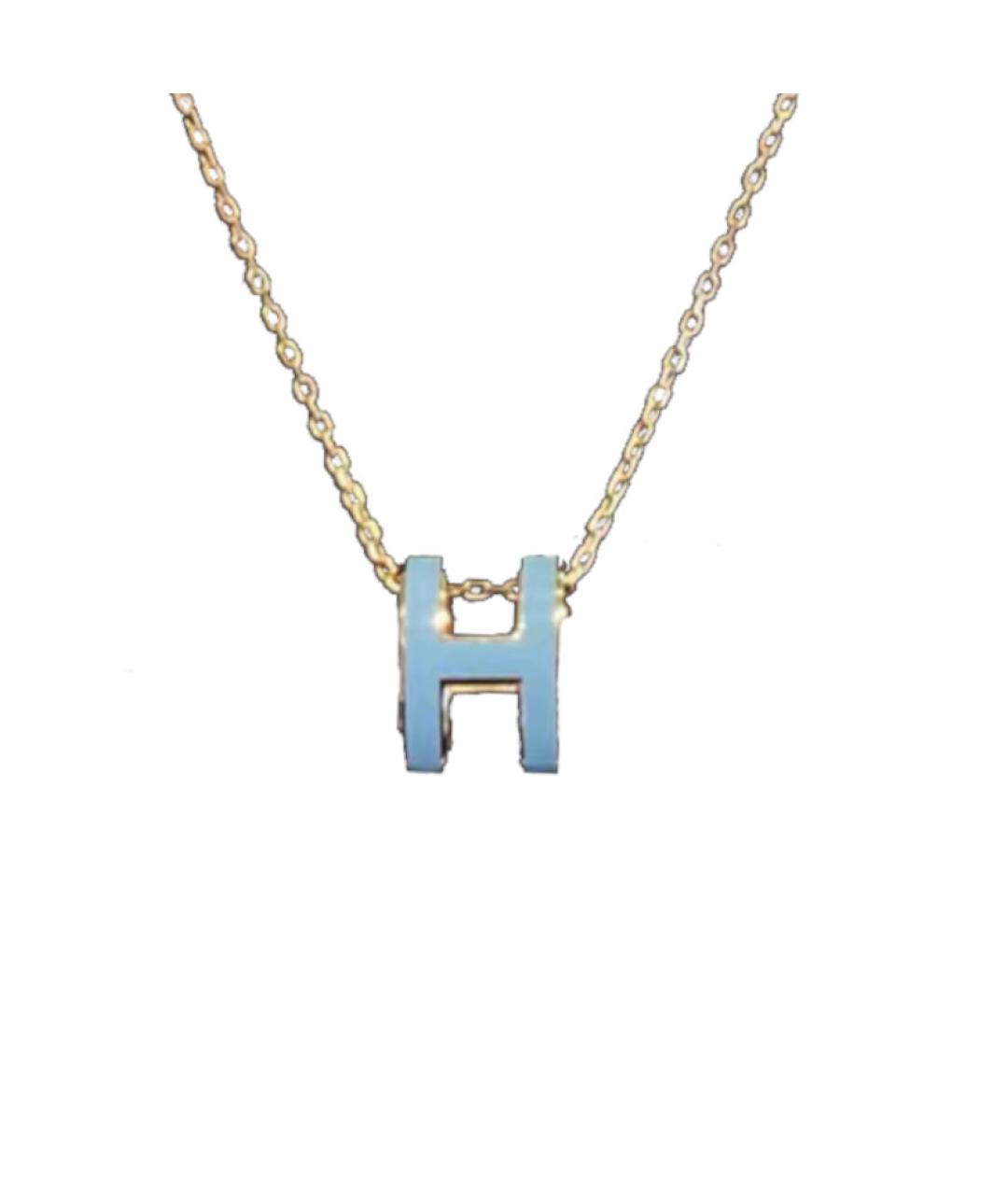 HERMES Голубая металлическая подвеска, фото 2