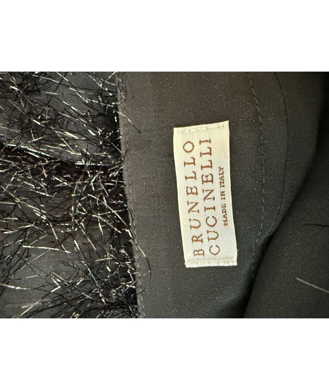 BRUNELLO CUCINELLI Черная шелковая юбка макси, фото 3