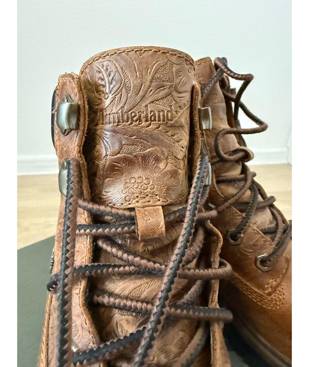 TIMBERLAND Коричневые кожаные ботинки, фото 4