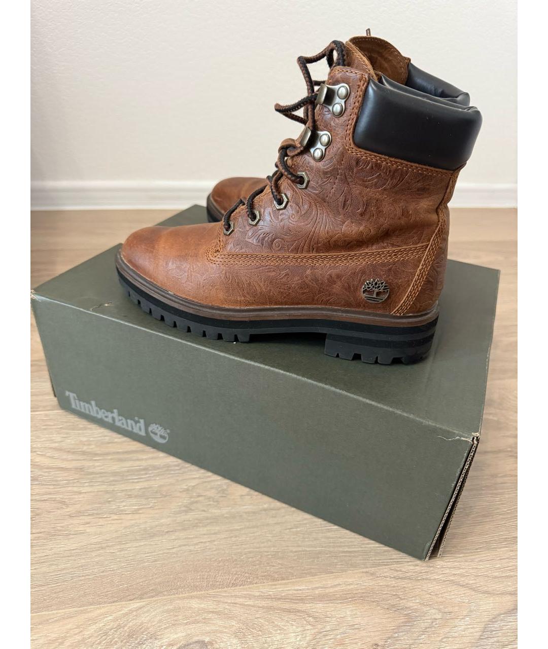 TIMBERLAND Коричневые кожаные ботинки, фото 7