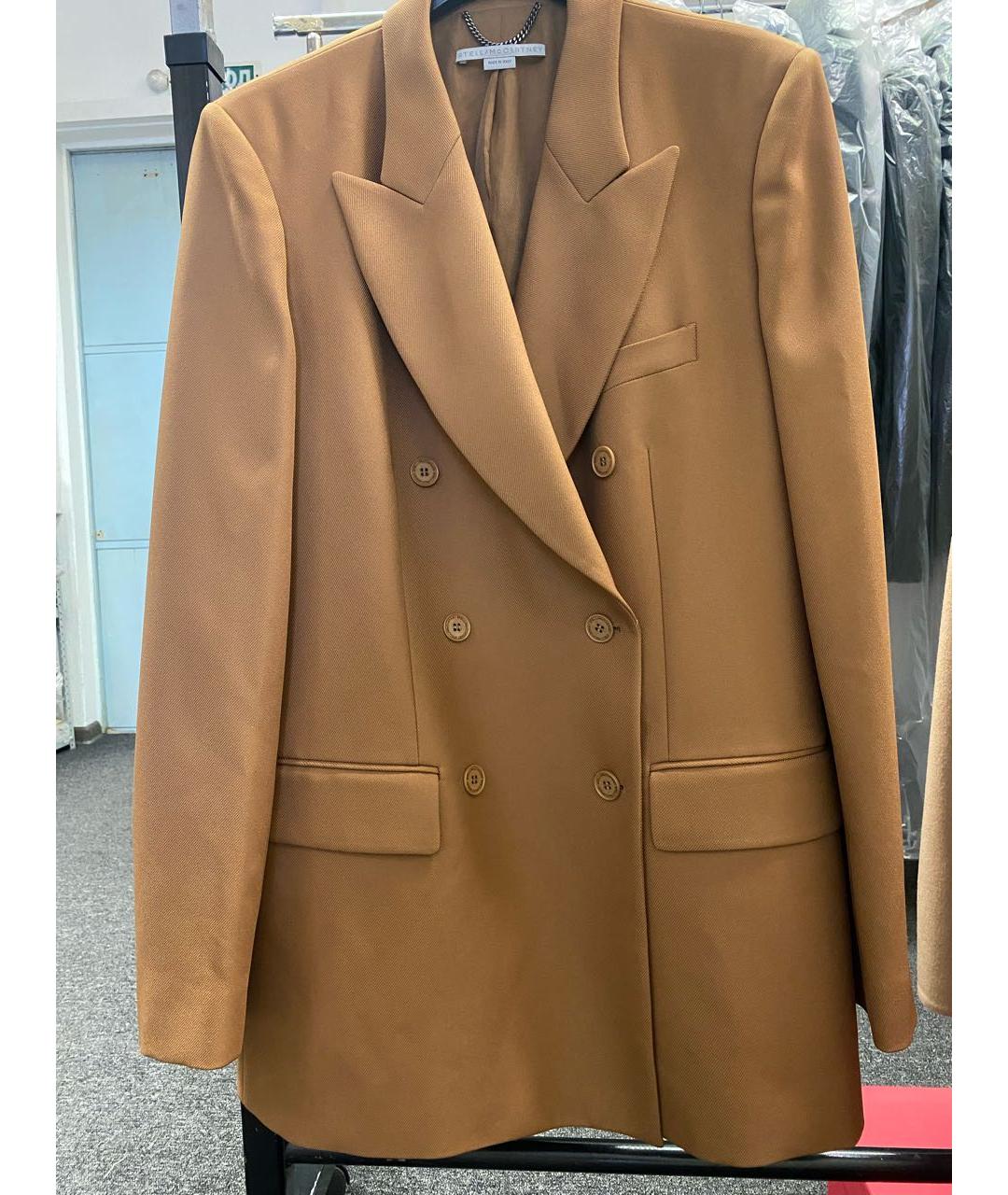 STELLA MCCARTNEY Горчичный полиэстеровый жакет/пиджак, фото 5