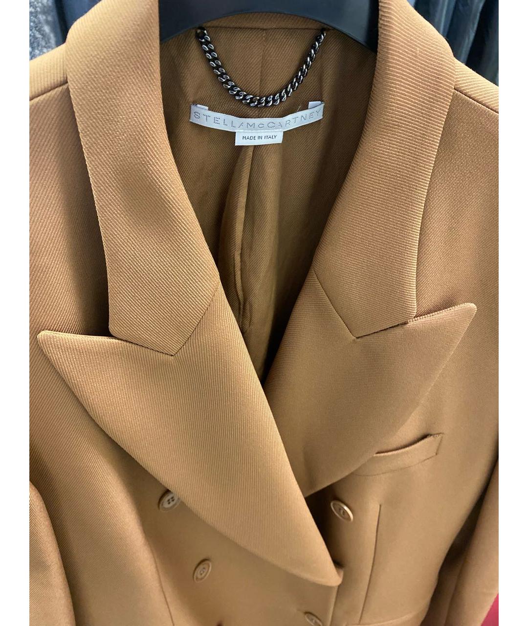 STELLA MCCARTNEY Горчичный полиэстеровый жакет/пиджак, фото 4