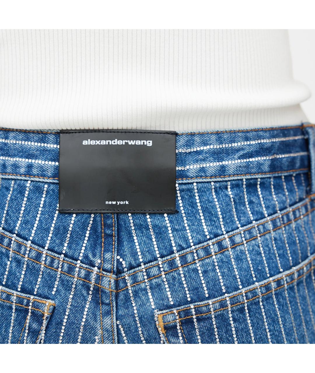ALEXANDER WANG Синие деним шорты, фото 3