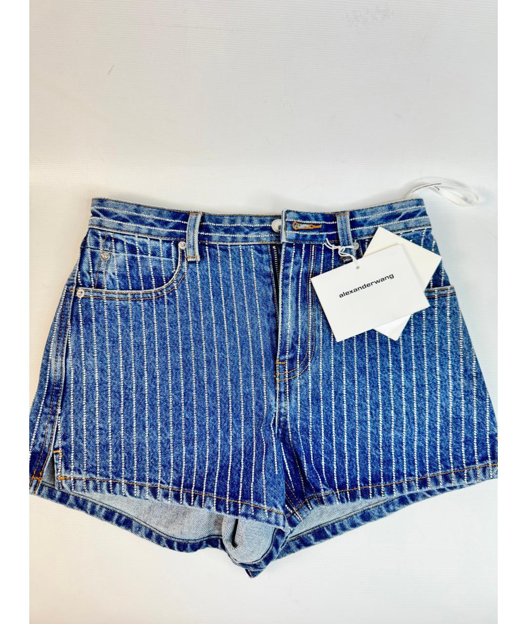ALEXANDER WANG Синие деним шорты, фото 6