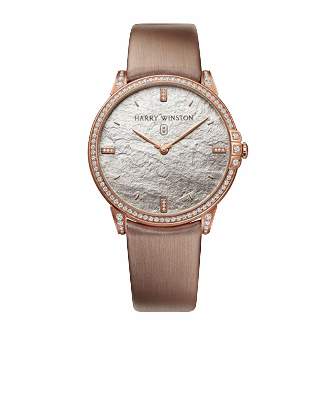 Harry Winston Коричневые часы из розового золота, фото 1