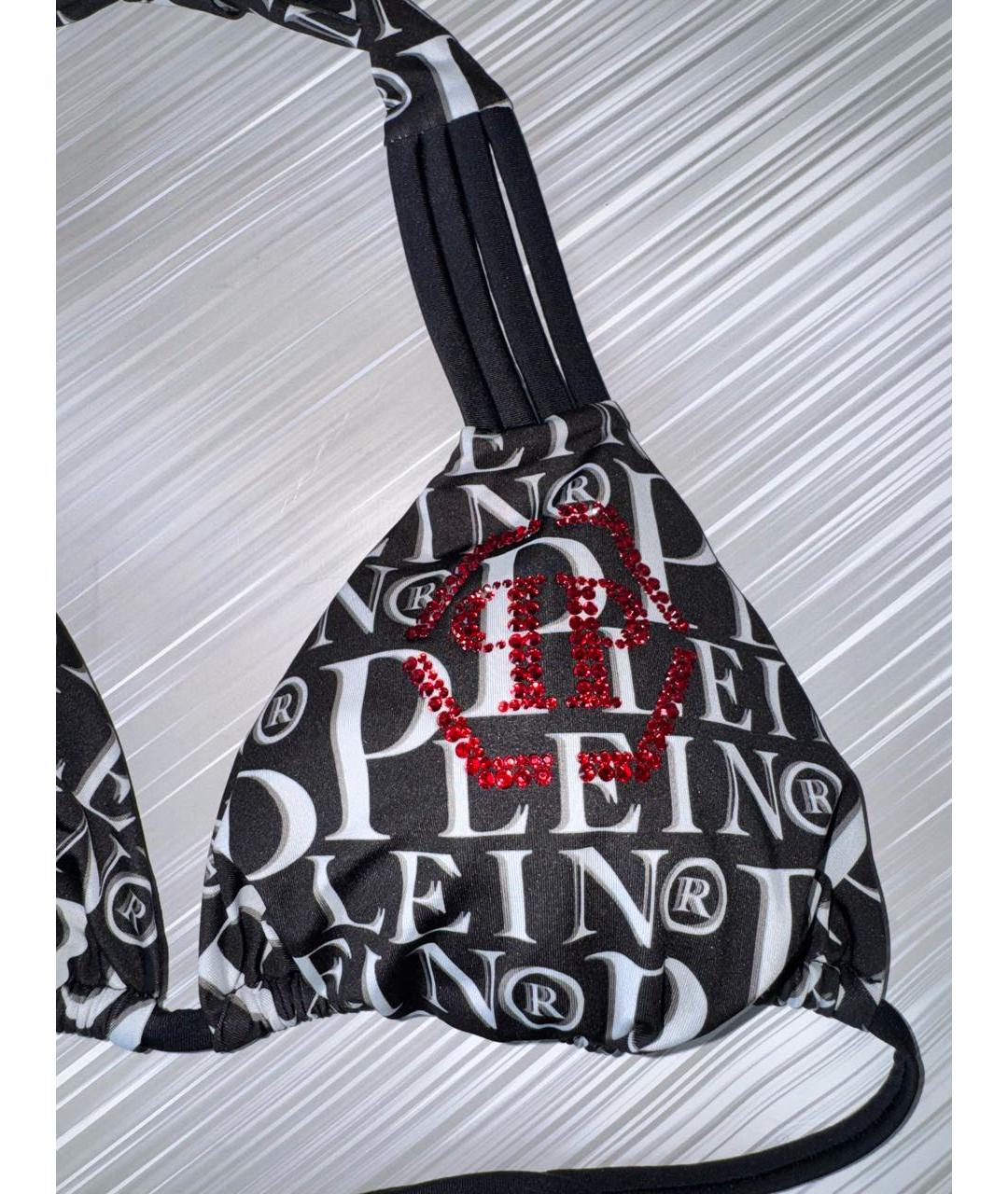 PHILIPP PLEIN Черный полиэстеровый купальник, фото 2