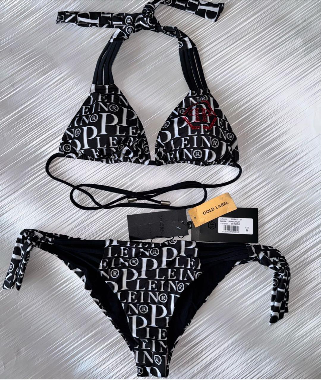 PHILIPP PLEIN Черный полиэстеровый купальник, фото 4
