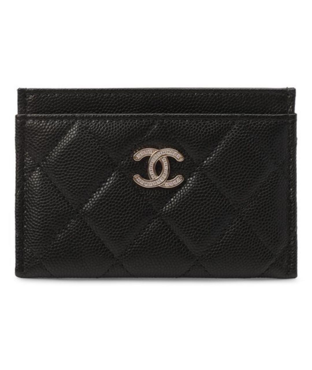 CHANEL Черный кожаный кардхолдер, фото 1