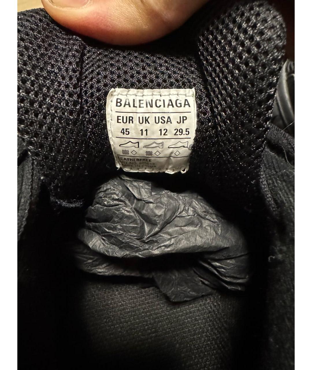 BALENCIAGA Черные низкие кроссовки / кеды, фото 5