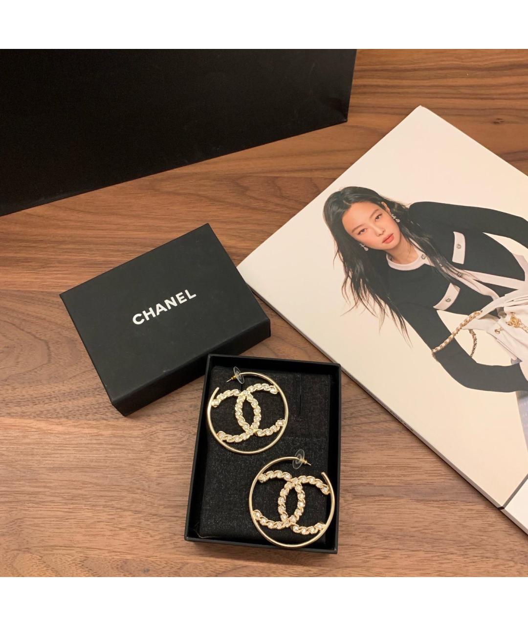 CHANEL Золотые серьги, фото 2