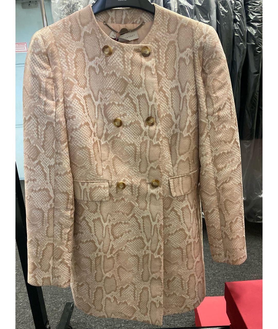 STELLA MCCARTNEY Бежевый хлопко-эластановый жакет/пиджак, фото 5