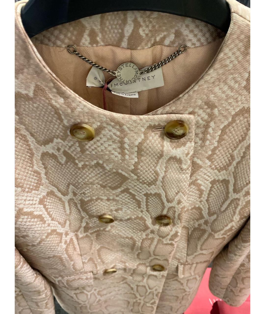 STELLA MCCARTNEY Бежевый хлопко-эластановый жакет/пиджак, фото 4