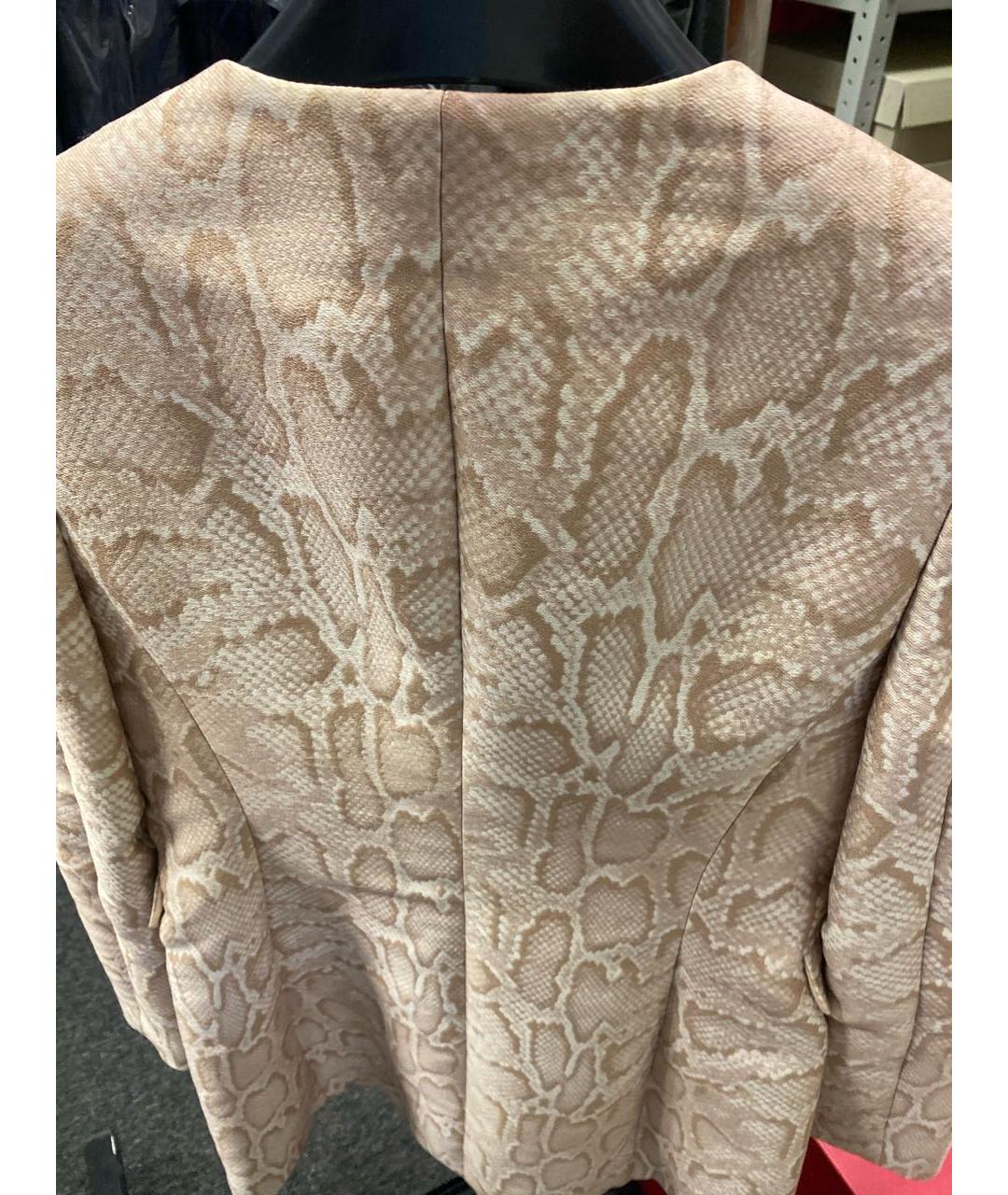 STELLA MCCARTNEY Бежевый хлопко-эластановый жакет/пиджак, фото 3