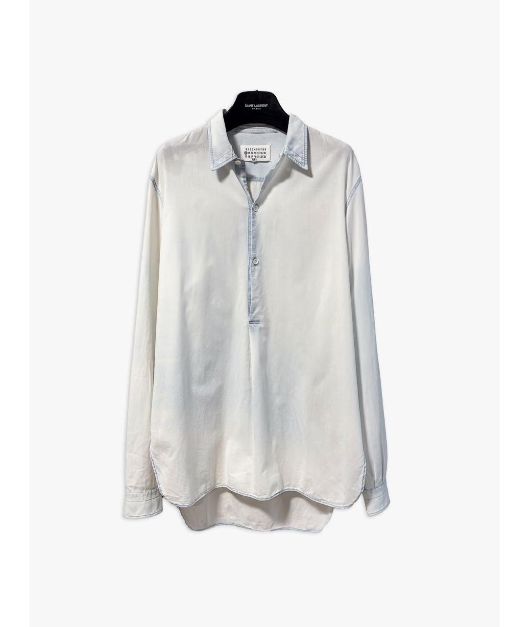 MAISON MARGIELA Белая хлопковая кэжуал рубашка, фото 8