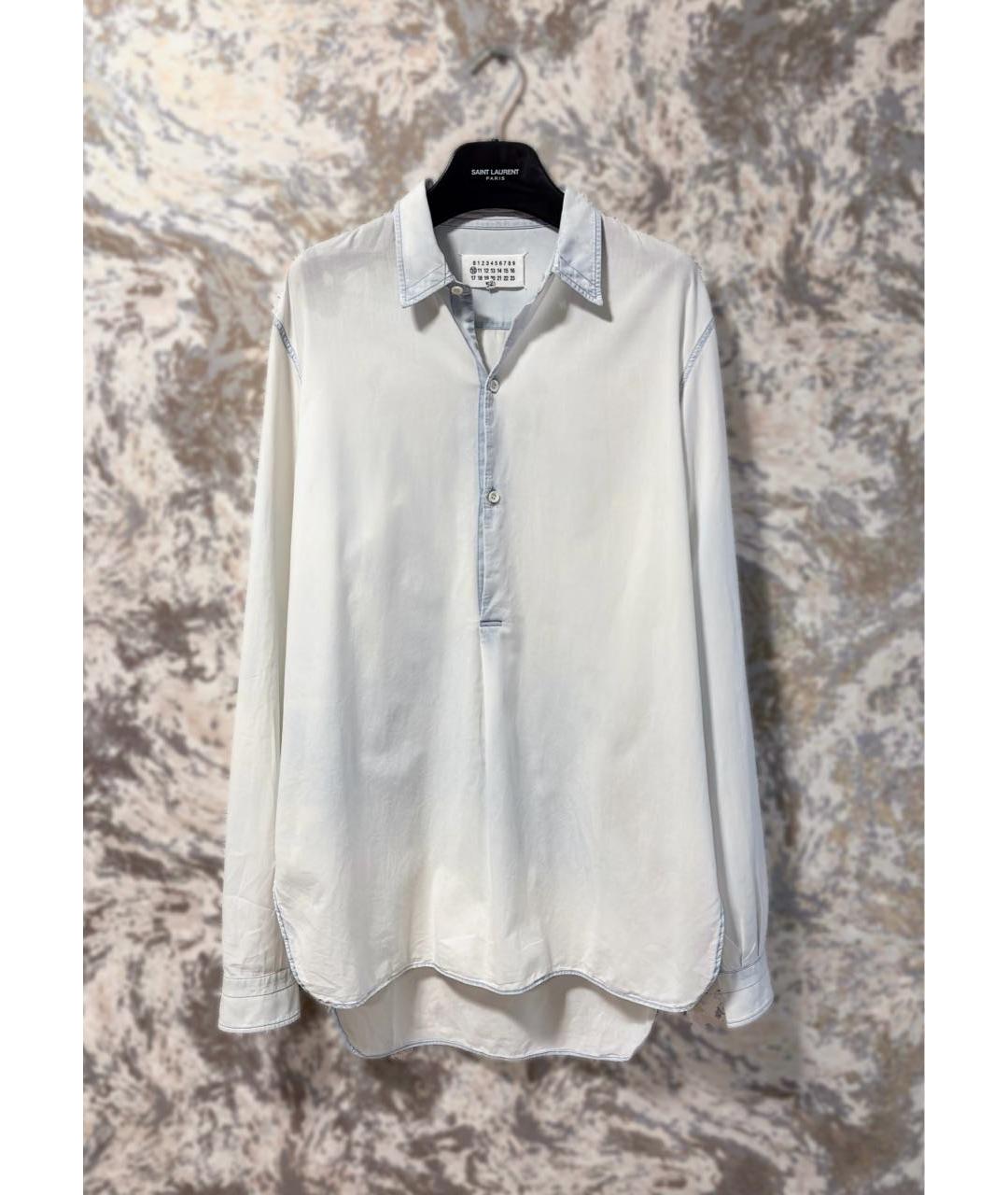 MAISON MARGIELA Белая хлопковая кэжуал рубашка, фото 2