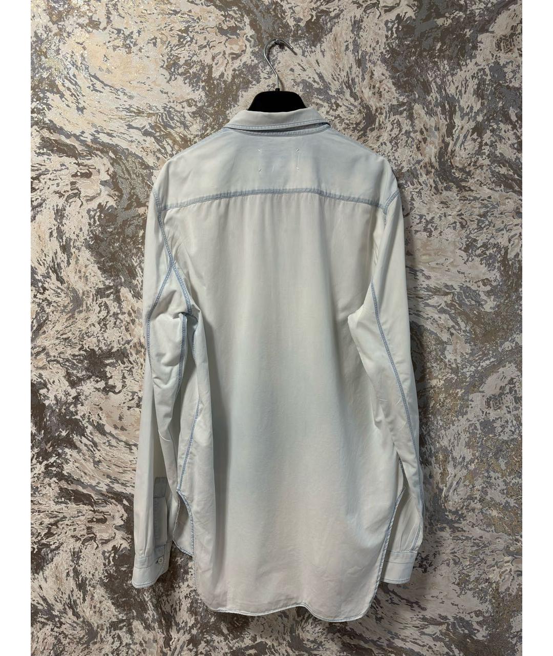 MAISON MARGIELA Белая хлопковая кэжуал рубашка, фото 3