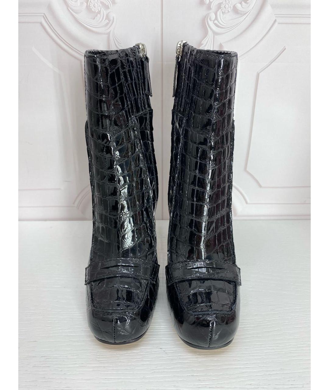 DSQUARED2 Черные кожаные сапоги, фото 2
