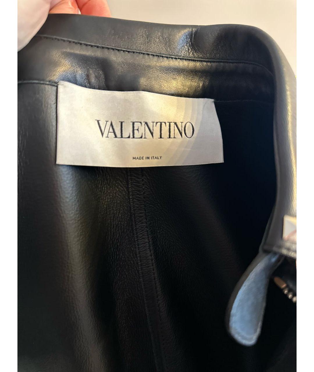 VALENTINO Черная кожаная куртка, фото 3