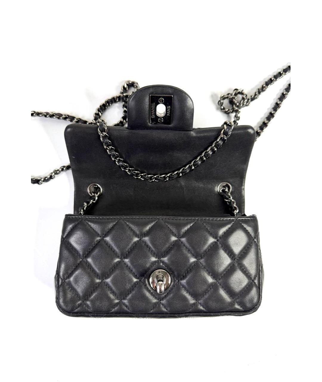 CHANEL Черная кожаная сумка через плечо, фото 4