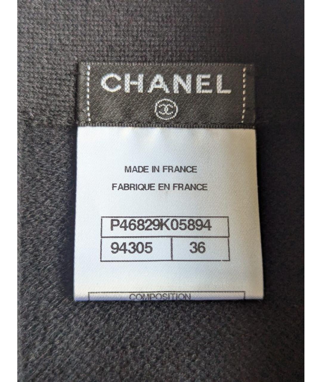 CHANEL Черная кашемировая юбка мини, фото 3