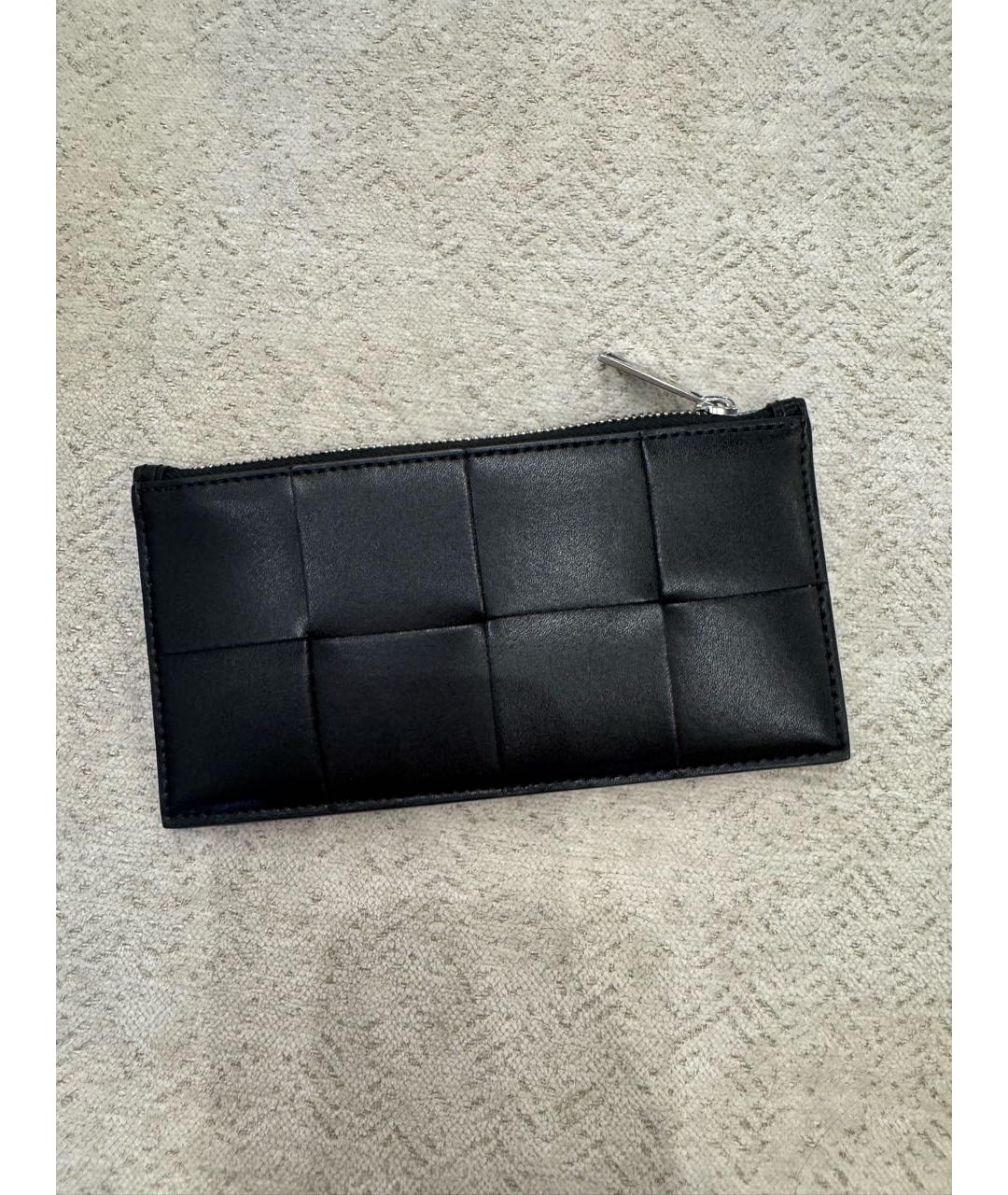 BOTTEGA VENETA Черный кожаный кардхолдер, фото 3