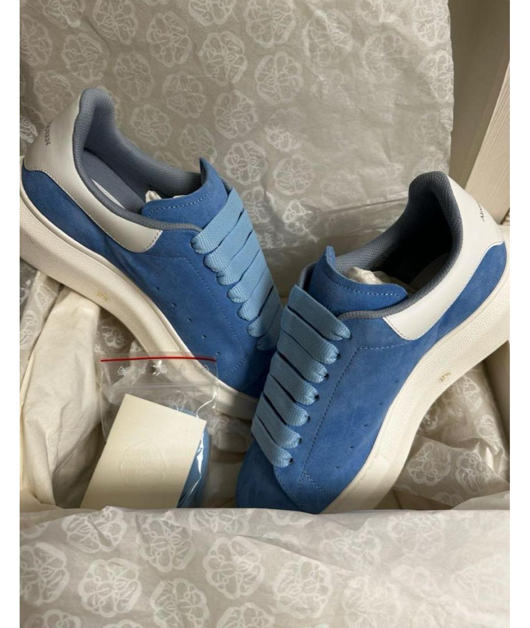 ALEXANDER MCQUEEN Синие замшевые кроссовки, фото 5