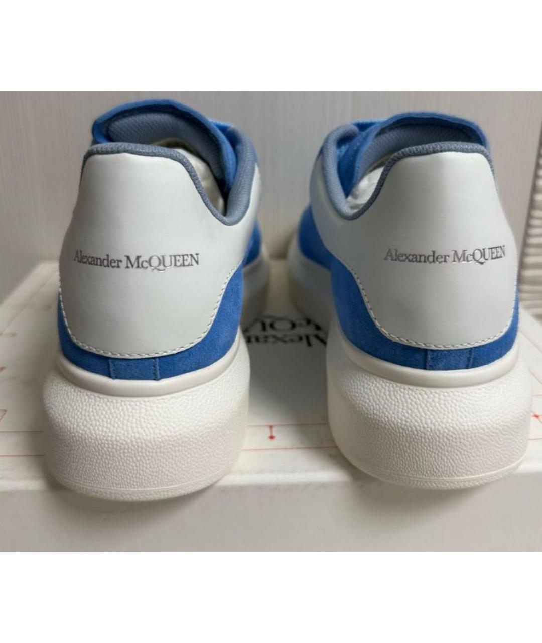 ALEXANDER MCQUEEN Синие замшевые кроссовки, фото 4