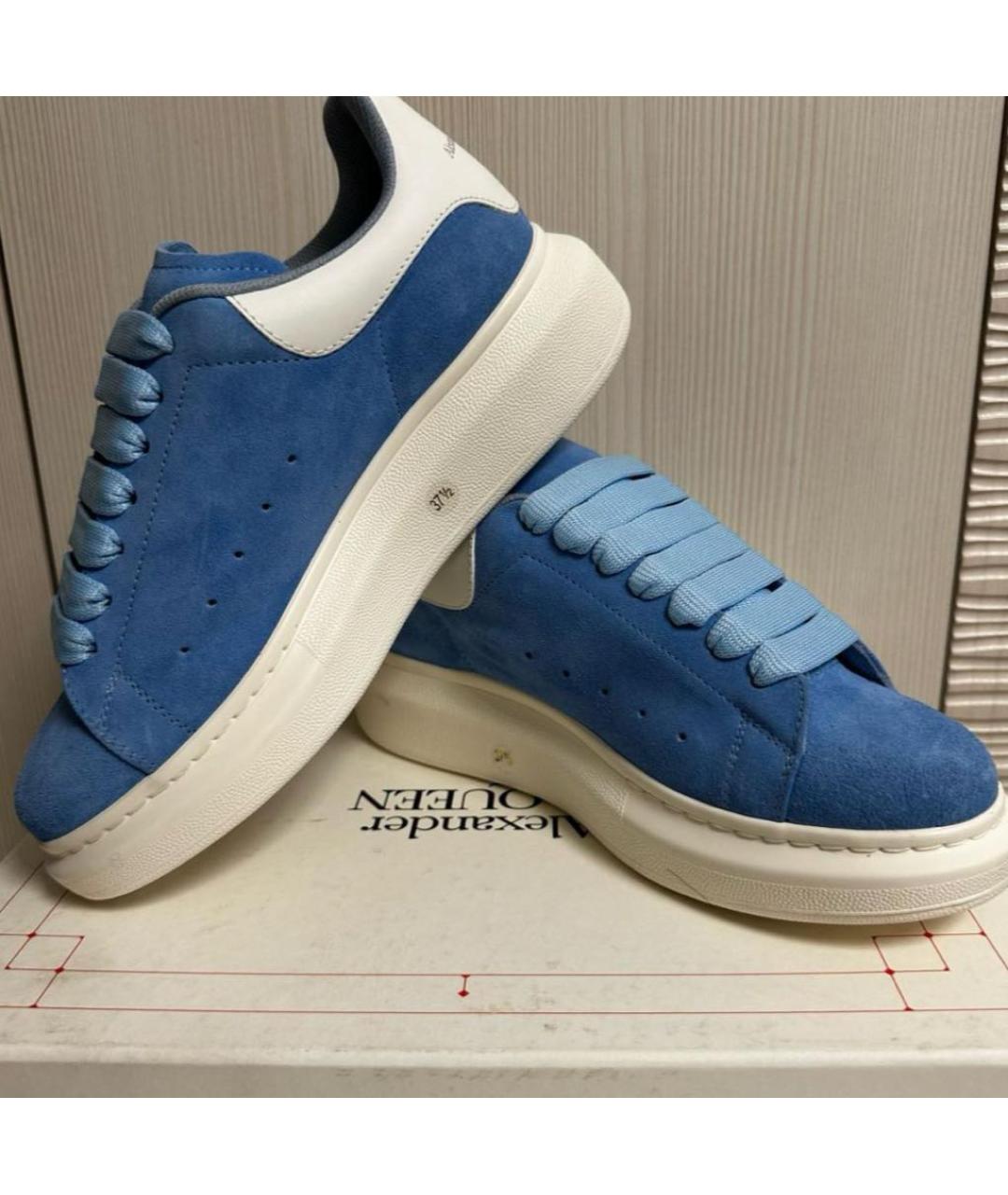 ALEXANDER MCQUEEN Синие замшевые кроссовки, фото 3