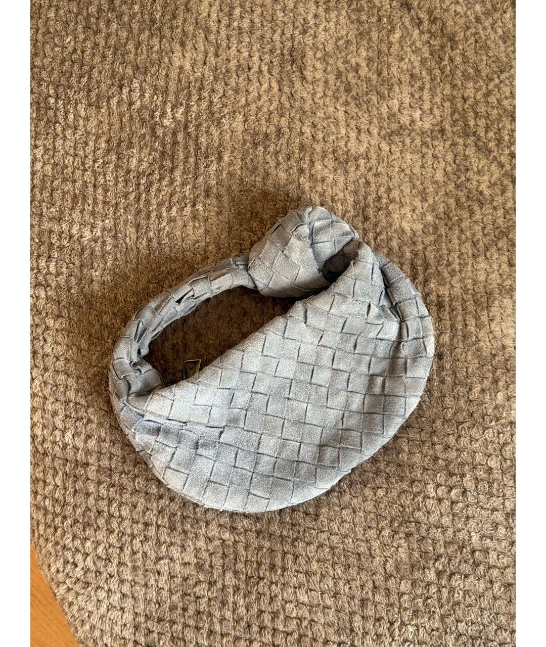BOTTEGA VENETA Серая замшевая сумка с короткими ручками, фото 5