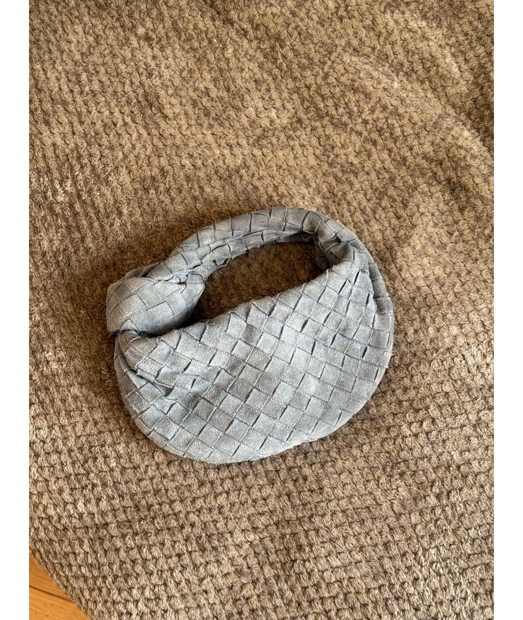 BOTTEGA VENETA Серая замшевая сумка с короткими ручками, фото 2