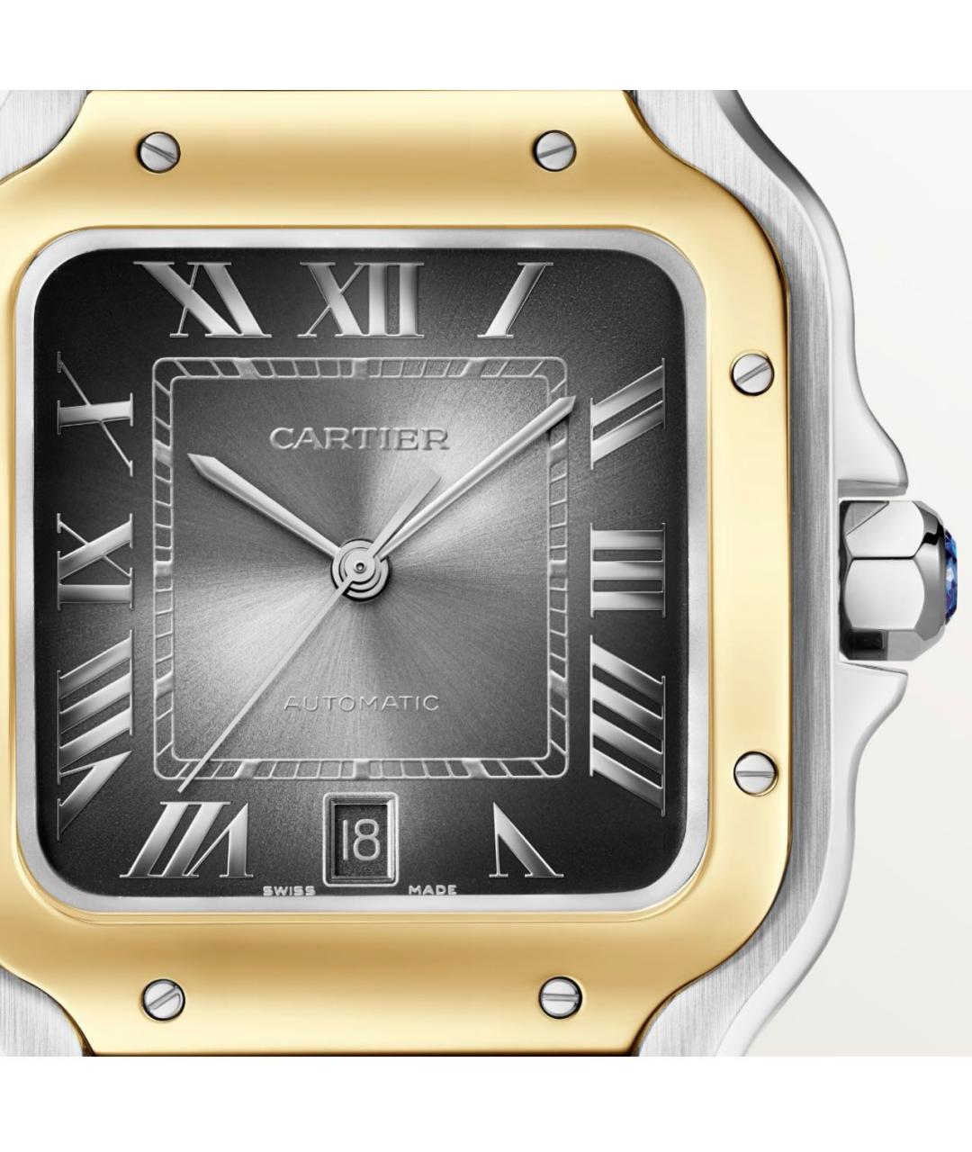 CARTIER Серебряные часы из желтого золота, фото 7