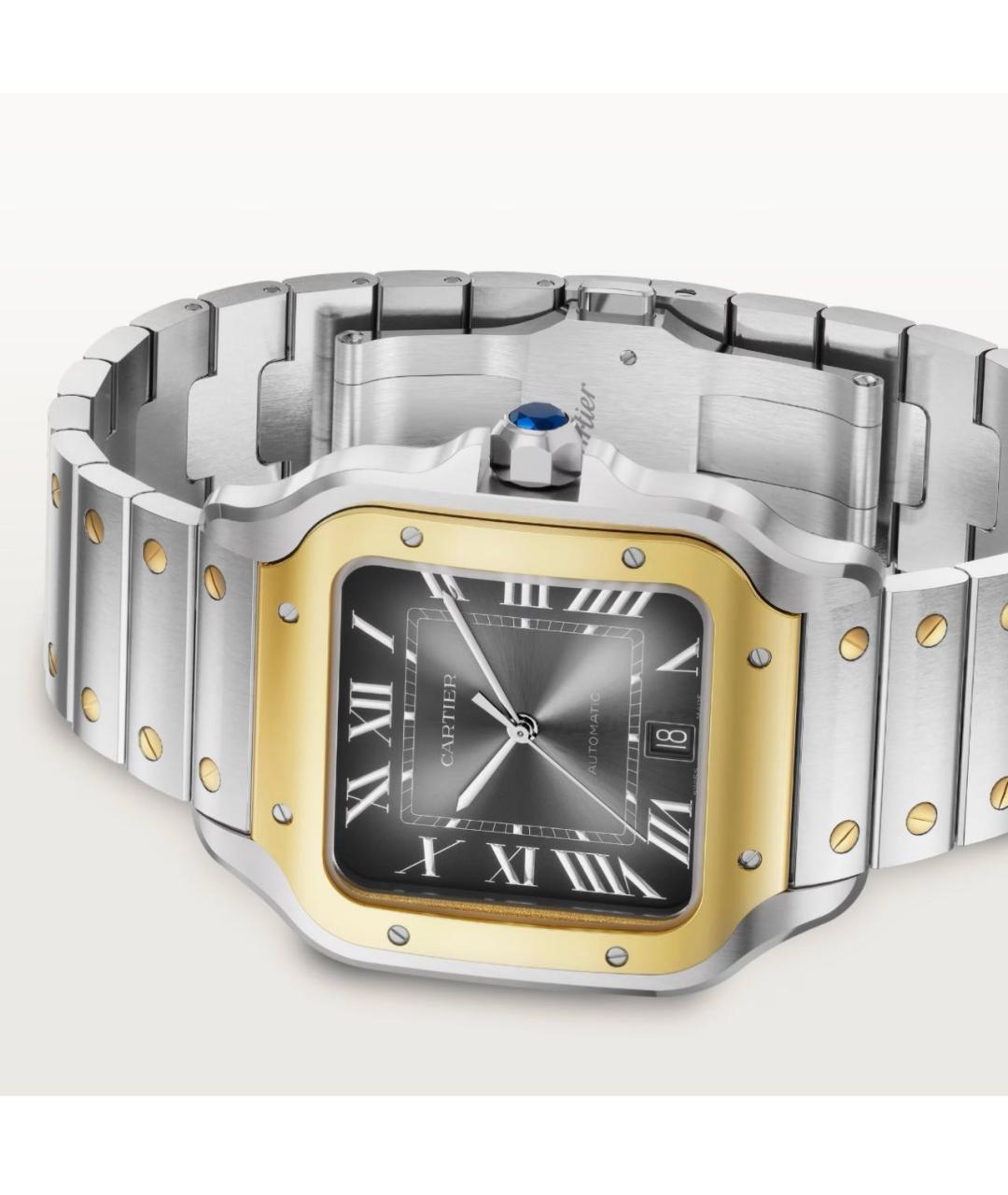 CARTIER Серебряные часы из желтого золота, фото 6
