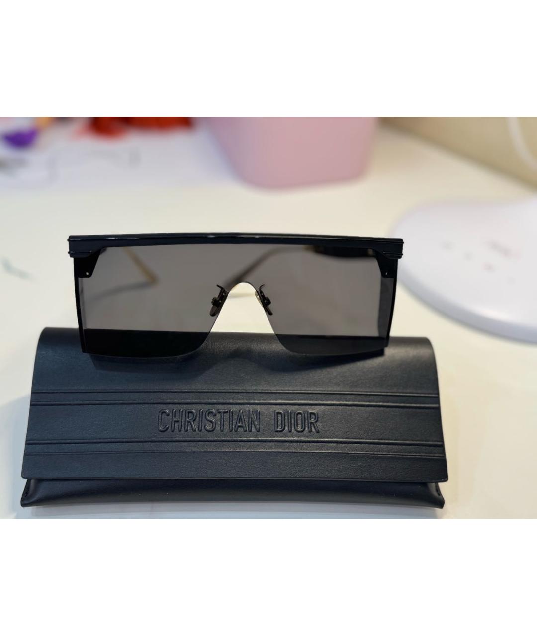 CHRISTIAN DIOR Черные пластиковые солнцезащитные очки, фото 2