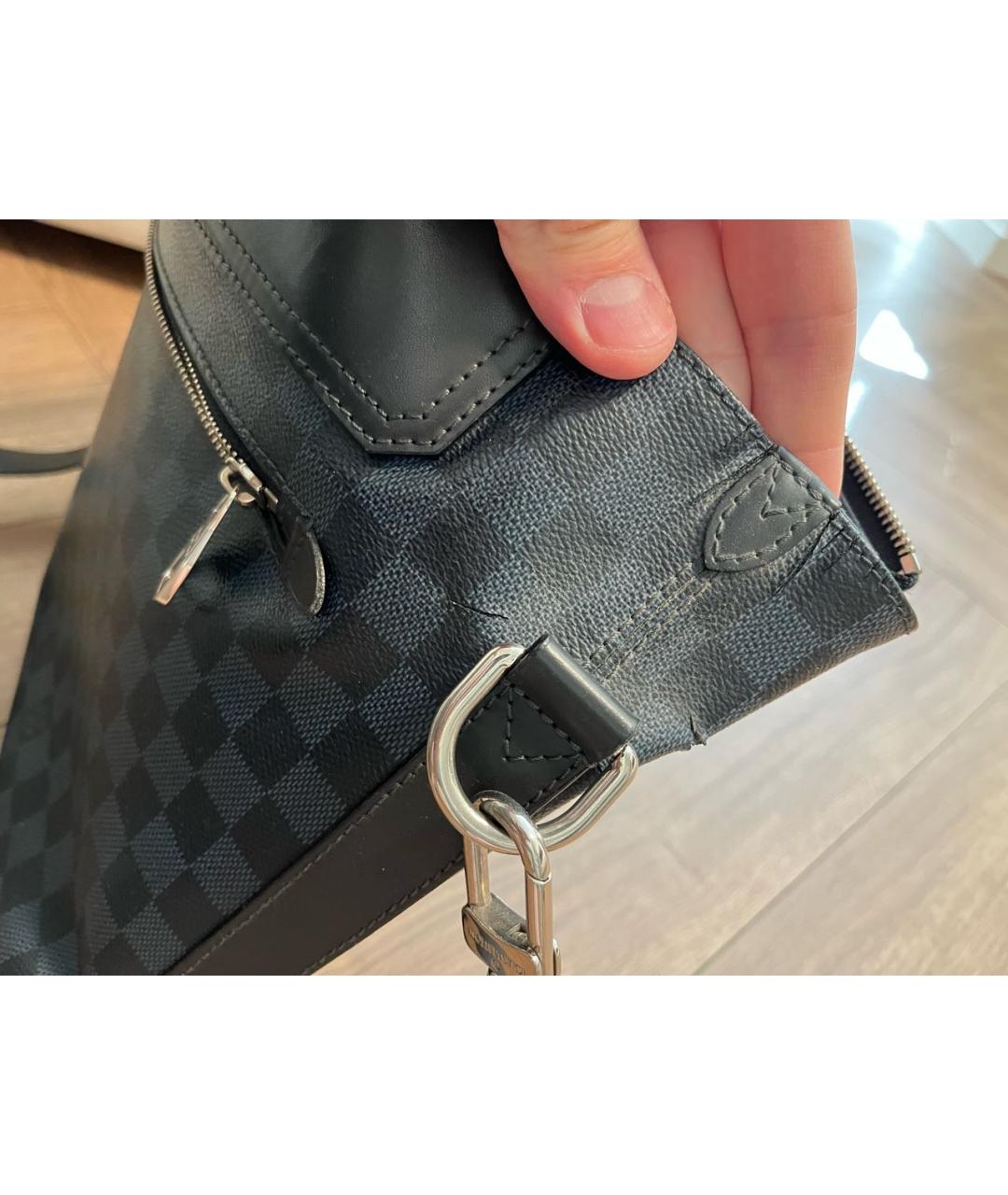 LOUIS VUITTON Темно-синяя кожаная сумка через плечо, фото 7