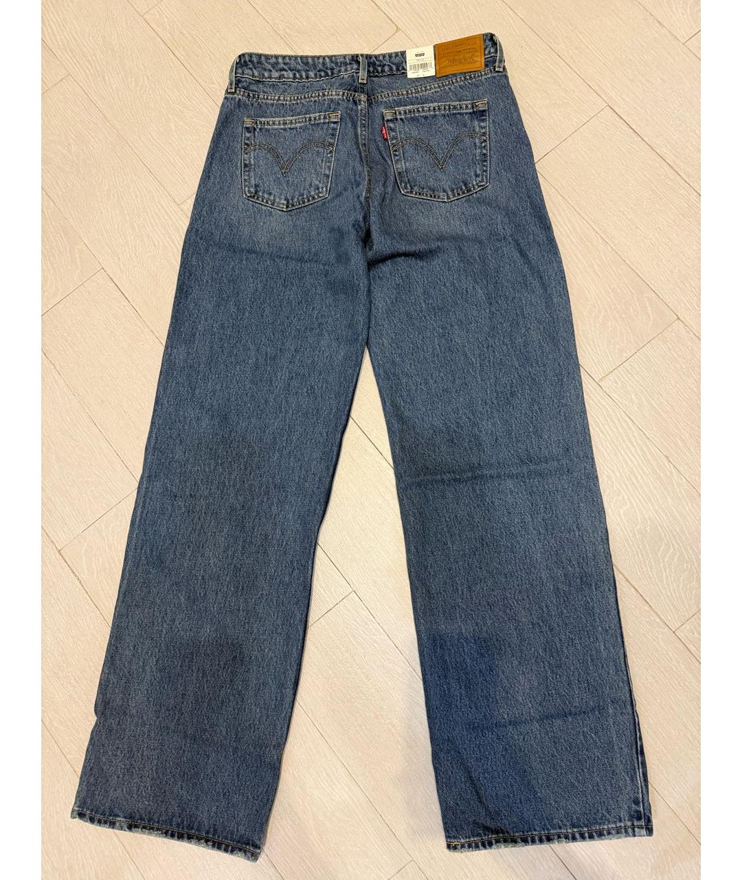 LEVI'S Синие хлопковые прямые джинсы, фото 2