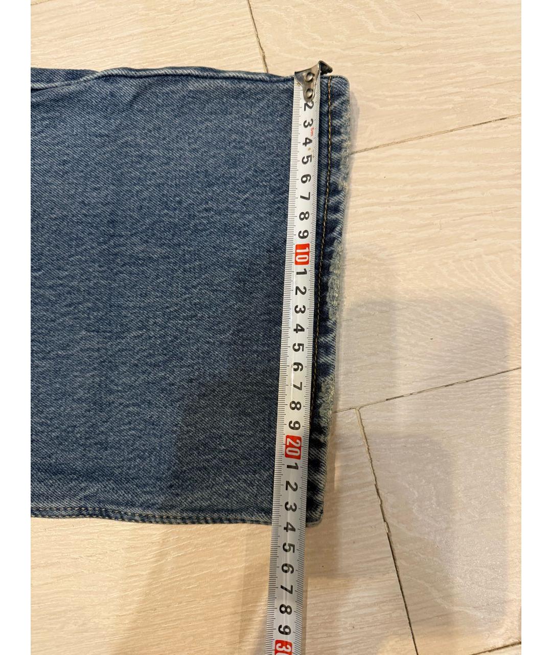 LEVI'S Синие хлопковые прямые джинсы, фото 7
