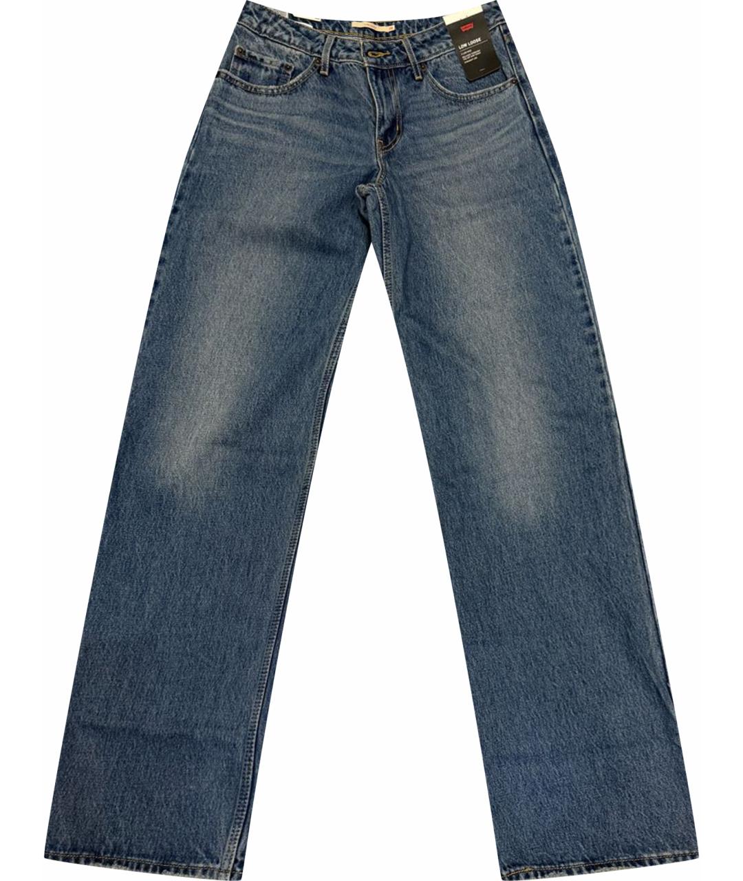LEVI'S Синие хлопковые прямые джинсы, фото 1