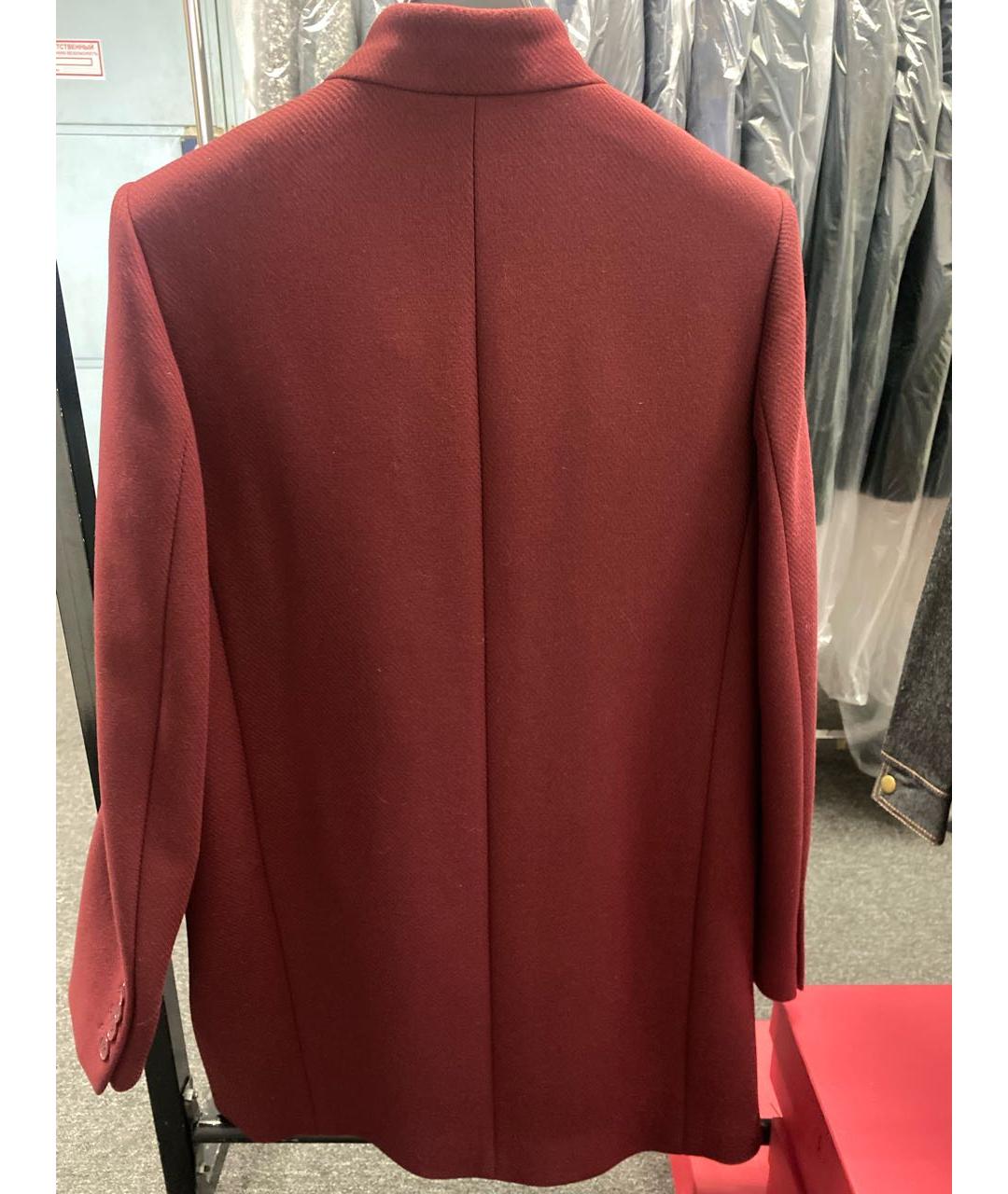 STELLA MCCARTNEY Бордовое шерстяное пальто, фото 2