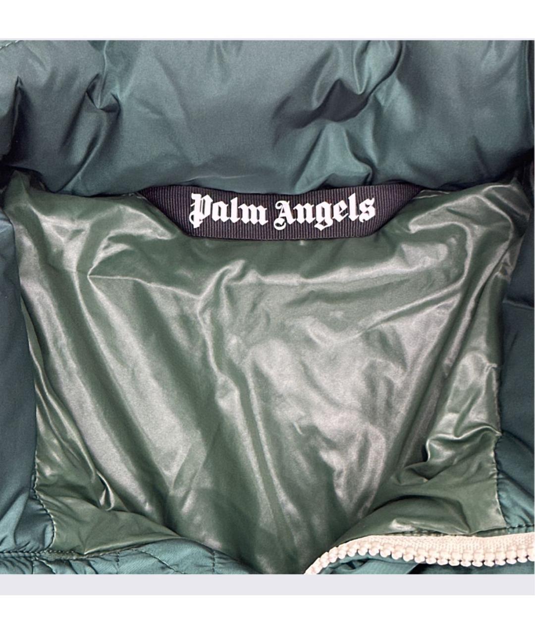 PALM ANGELS Зеленый пуховик, фото 4