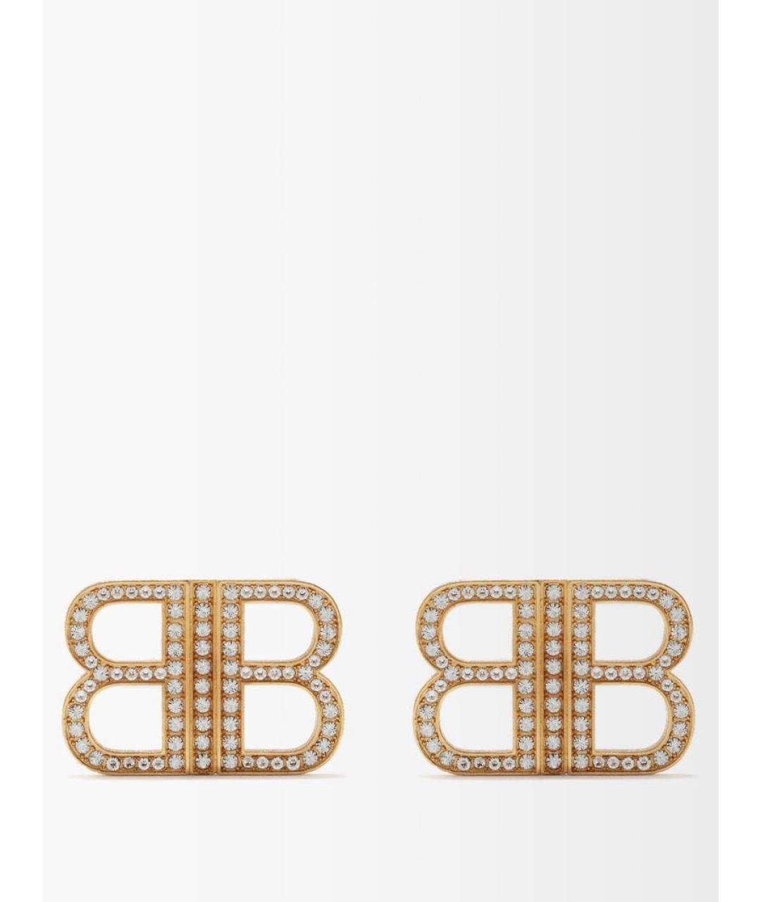 BALENCIAGA Золотые латунные серьги, фото 4