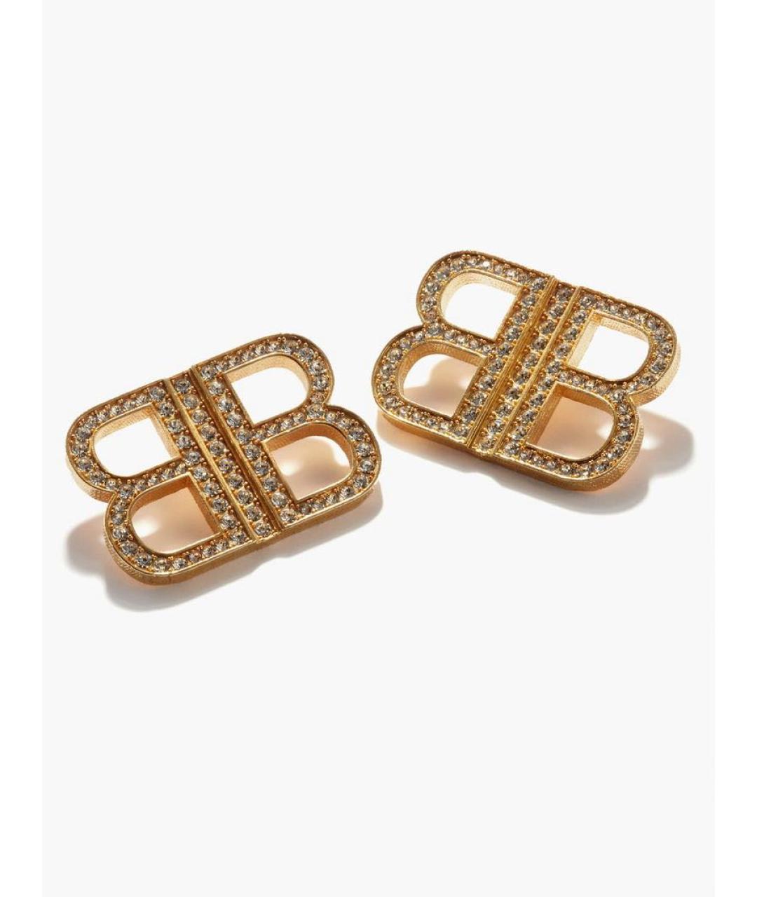 BALENCIAGA Золотые латунные серьги, фото 2