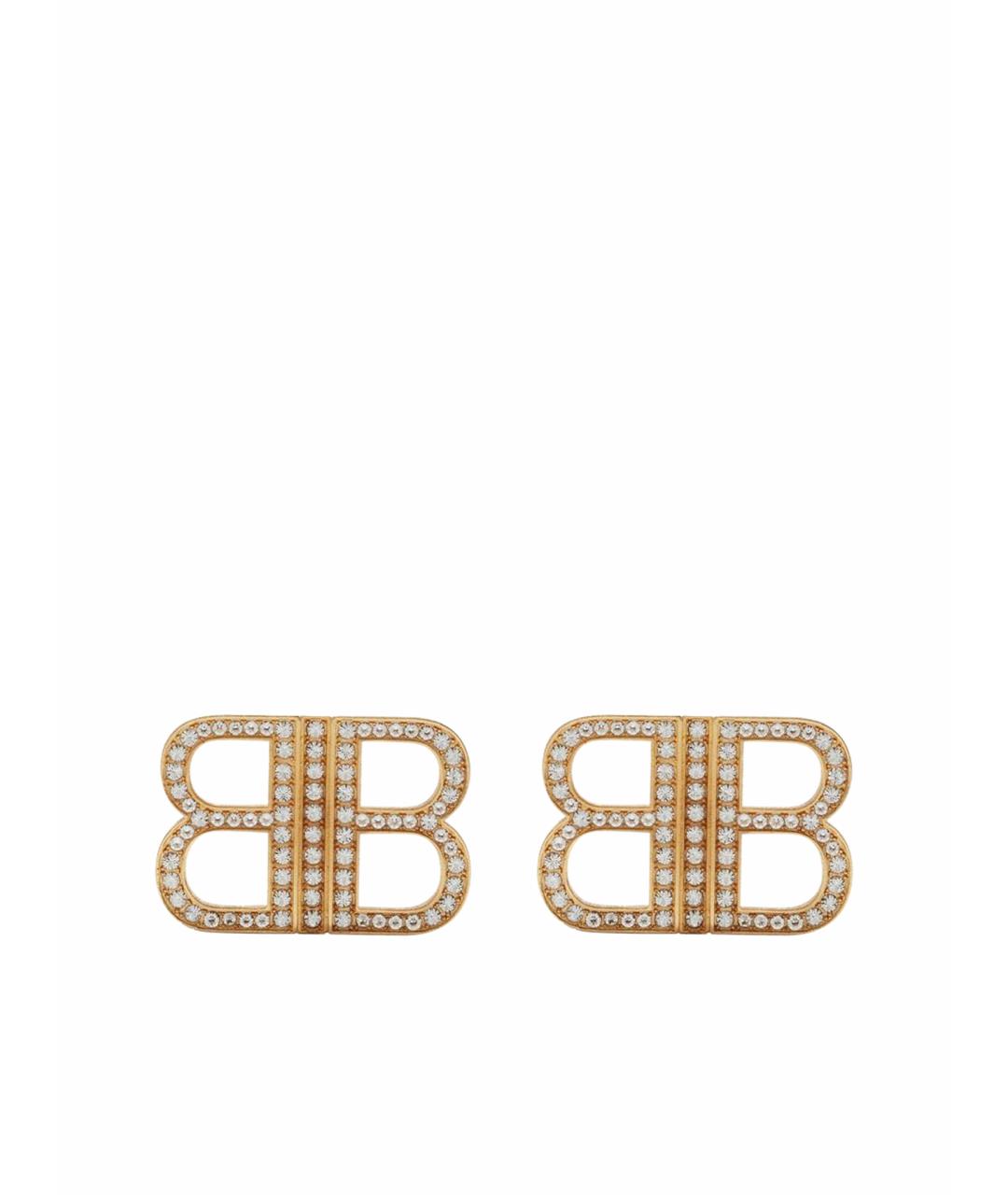 BALENCIAGA Золотые латунные серьги, фото 1