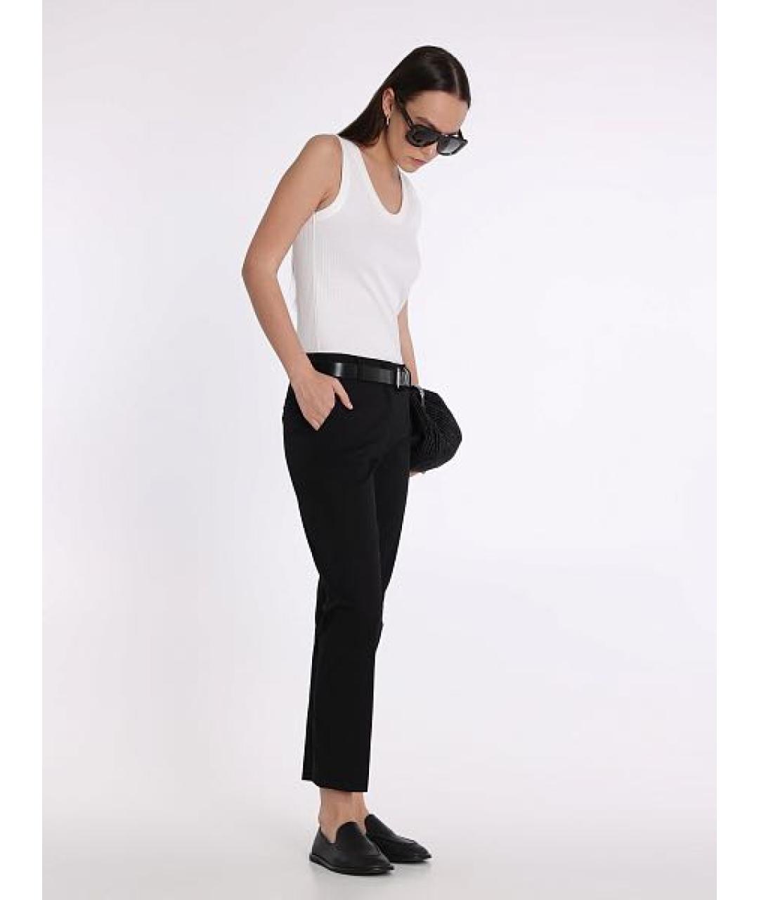 WEEKEND MAX MARA Черные полиэстеровые брюки узкие, фото 8