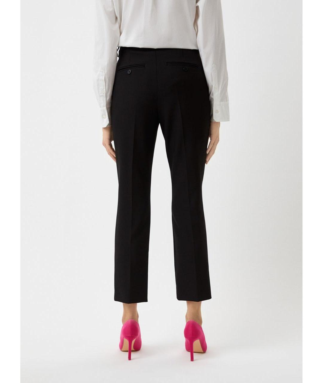 WEEKEND MAX MARA Черные полиэстеровые брюки узкие, фото 3