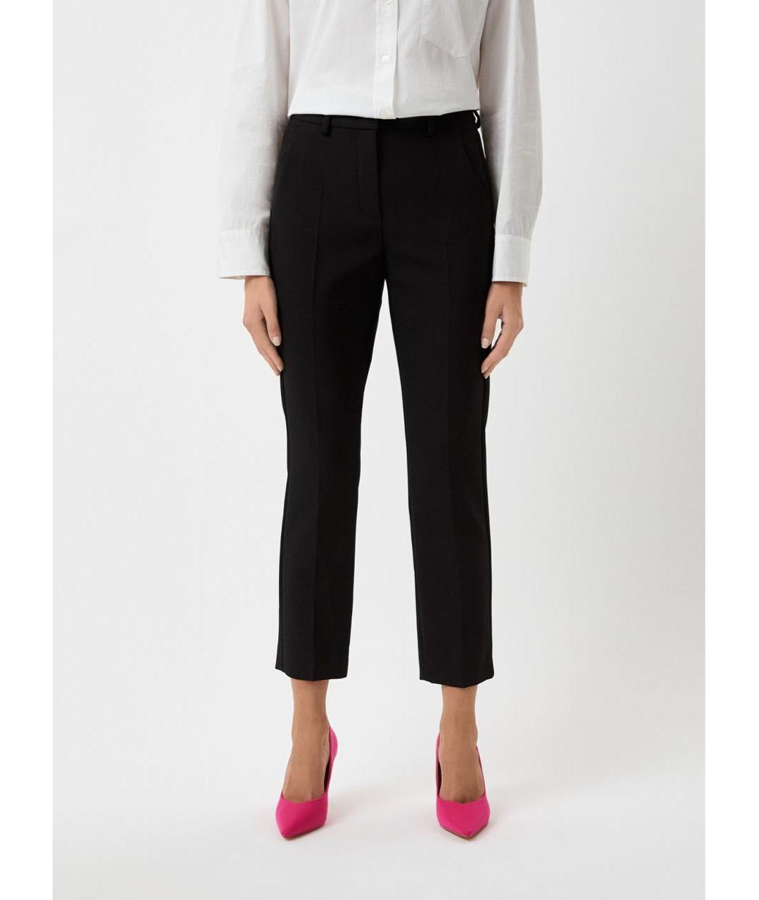 WEEKEND MAX MARA Черные полиэстеровые брюки узкие, фото 2