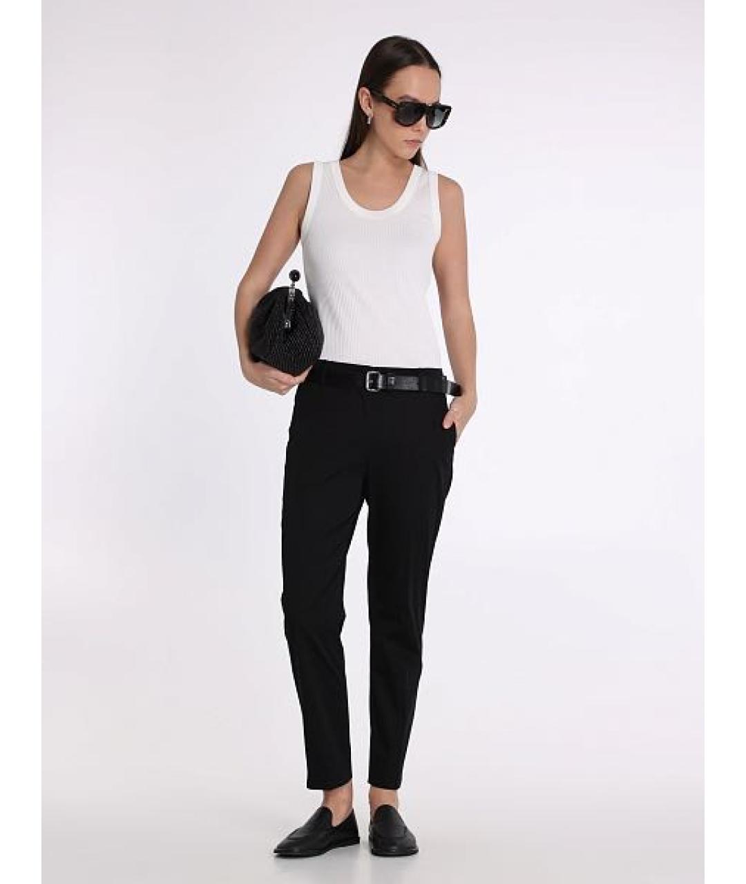 WEEKEND MAX MARA Черные полиэстеровые брюки узкие, фото 7