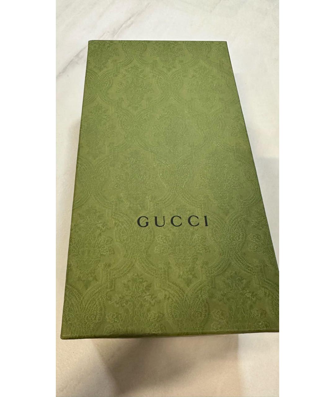 GUCCI Бежевые кожаные шлепанцы, фото 8