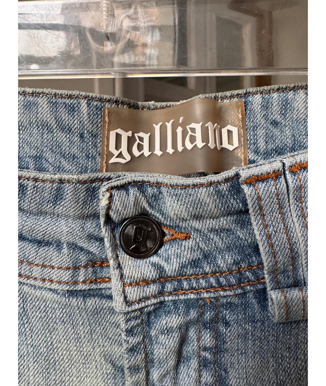 JOHN GALLIANO Голубые прямые джинсы, фото 7